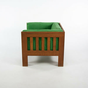 1975 Tage Poulsen TP63 Lounge Chair by CI Designs in Oak with Green Upholstery