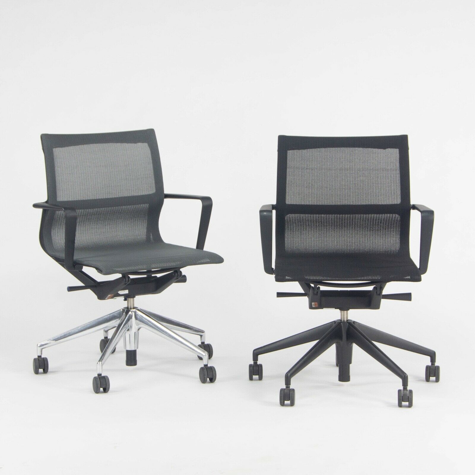 2018 Vitra Physix Rolling Desk Chair by Alberta Meda Gray Mesh Sets Available