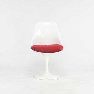 SOLD 2010s Pair of Eero Saarinen for Knoll Armless Tulip Dining / Side Chairs in Red