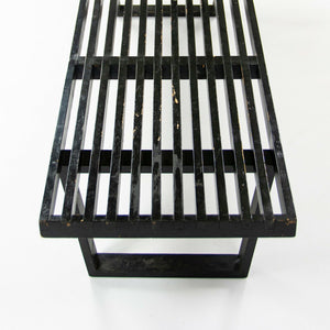 SOLD 1950s George Nelson for Herman Miller Black Ebonized Birch Bench Model 4692 68in