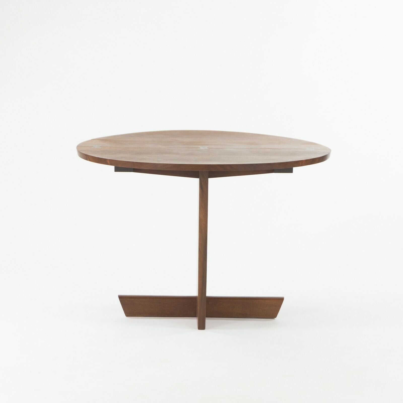 SOLD 1997 Mira Nakashima Minguren I Special 42 inch Round Black Walnut Dining Table