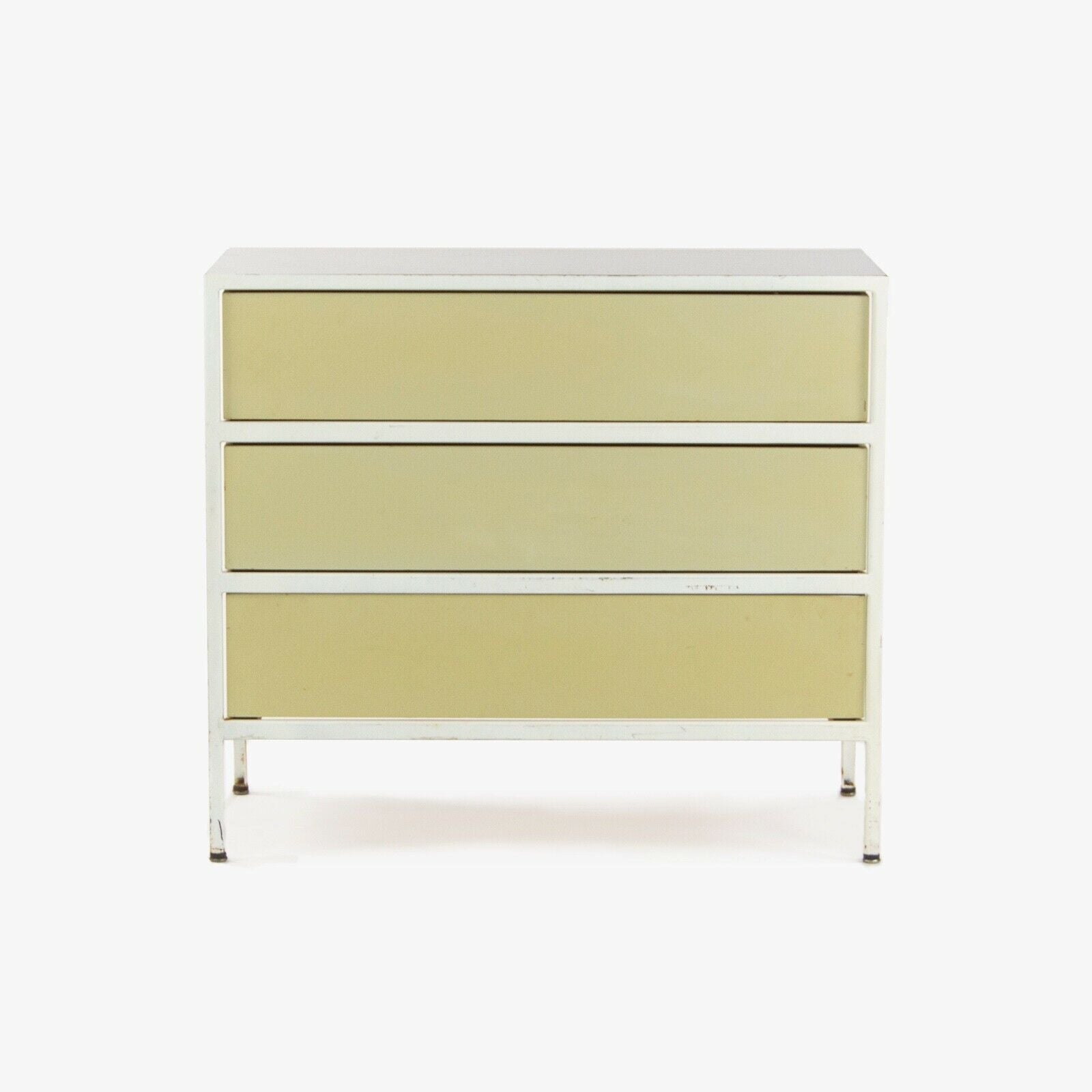 SOLD 1950s George Nelson for Herman Miller Walnut Laminate Steel Frame Series Dresser