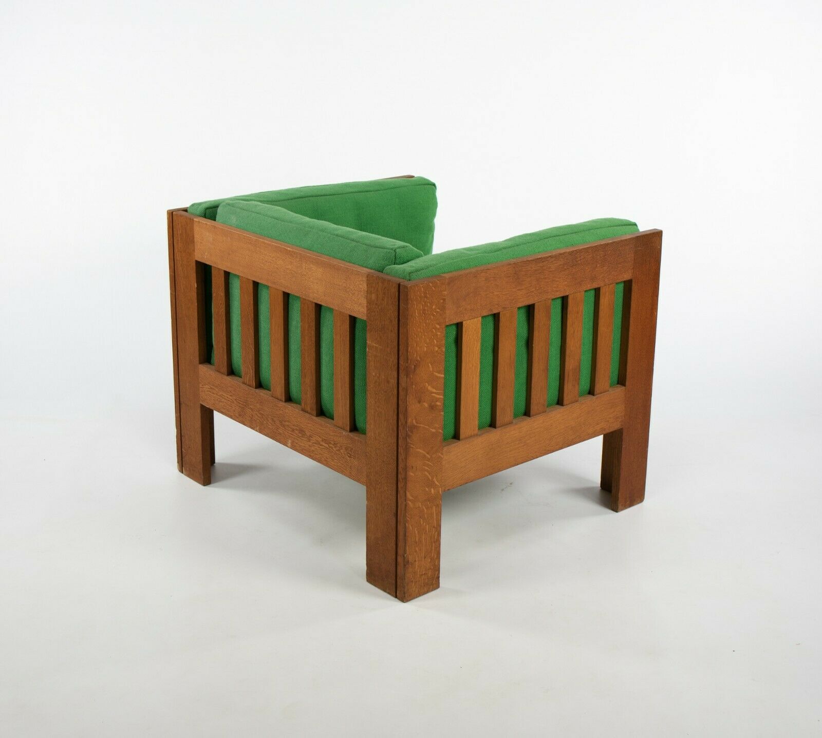 1975 Tage Poulsen TP63 Lounge Chair by CI Designs in Oak with Green Upholstery