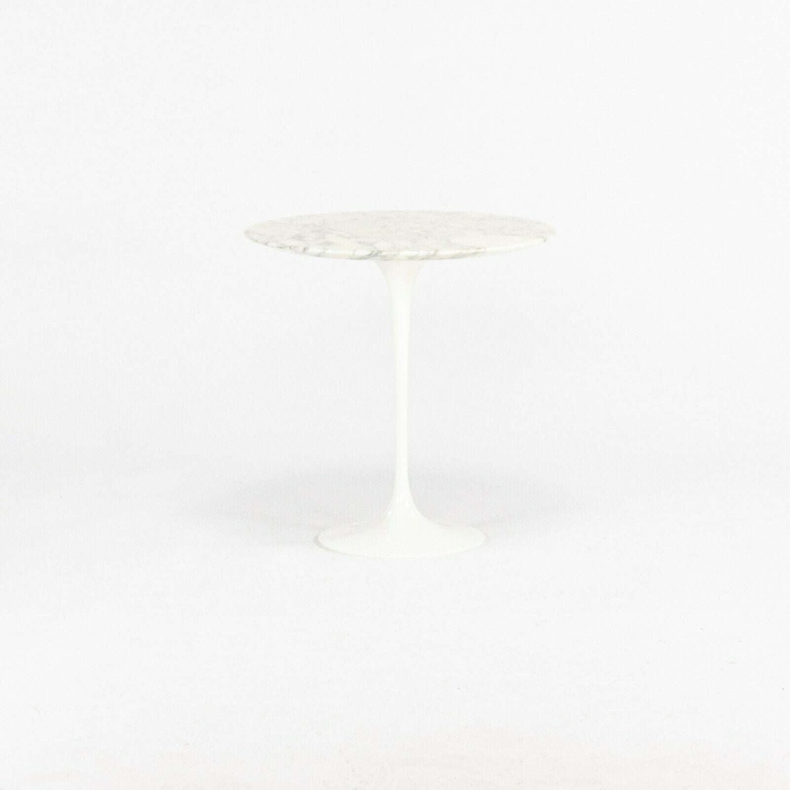 SOLD 2006 Eero Saarinen for Knoll Tulip 20 inch Round Side Table Polished Arabescato