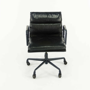SOLD 1990s Herman Miller Eames Aluminum Group Soft Pad Management Chair Black Leather