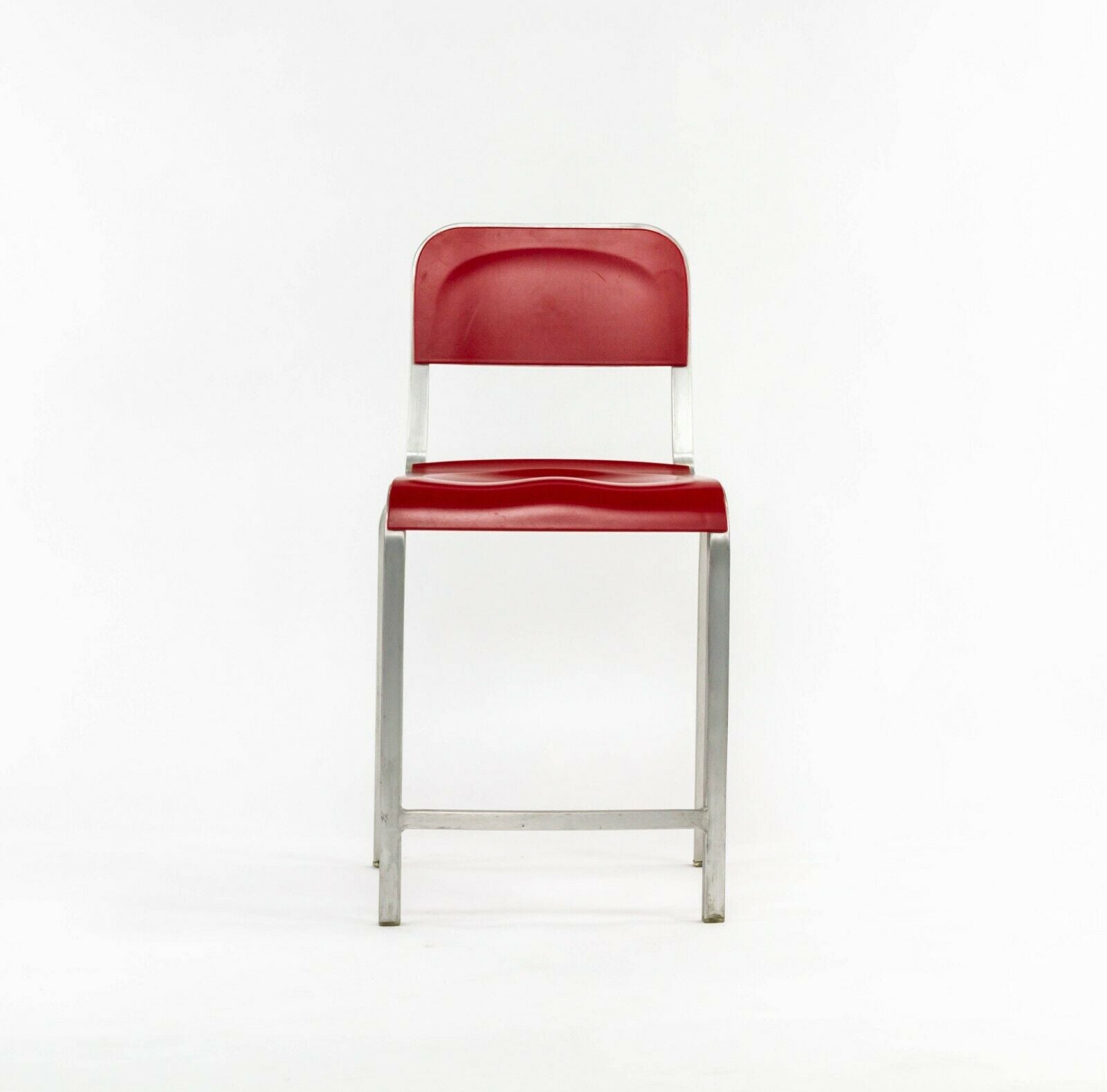 2010s Emeco 1951 Red Counter Stool by Adrian van Hooydonk and BMW Designworks