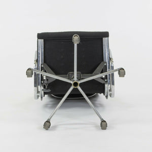 SOLD 1985 Black Fabric Eames Aluminum Group Soft Pad Executive High Back Desk Chair