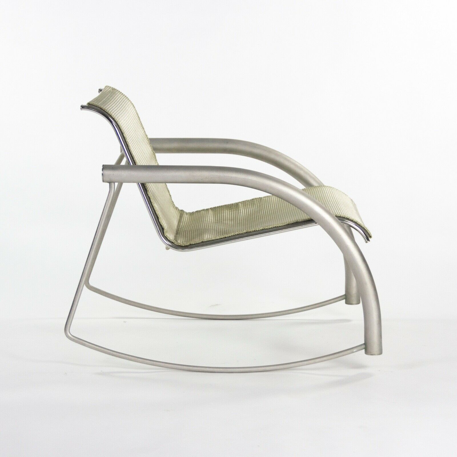 SOLD Prototype Richard Schultz 2002 Collection Stainless Steel & Mesh Rocking Chair