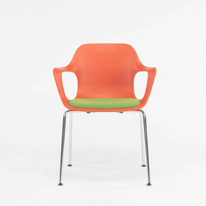 2018 Jasper Morrison Hal Tube Stacking Armchair by Vitra in Orange and Chrome