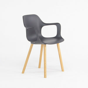 2018 Jasper Morrison for Vitra HAL Armchair with Black Seat and Oak Wood Legs