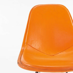 1957 Herman Miller Eames DKX Wire Dining Chair with Full Naugahyde Orange Pad