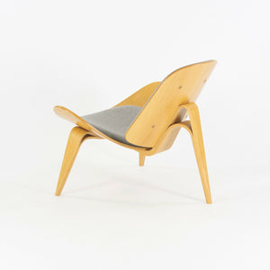 SOLD Pair of Hans Wegner Carl Hansen Denmark CH07 Shell Lounge Chairs Lacquered Oak