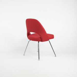 SOLD 2015 Eero Saarinen for Knoll Armless Executive Dining Chair in Red Fabric 12+ Available
