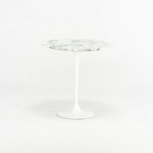 SOLD 2019 Eero Saarinen for Knoll Tulip 20 inch Round Side Table in Satin Arabescato