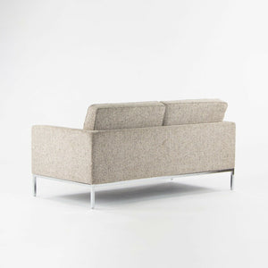 SOLD 2014 Florence Knoll Studio Two Seater Sofa Settee Loveseat Tan Fabric Upholstery