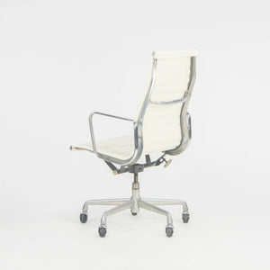 SOLD 1990s Herman Miller Eames Aluminum Group Executive White Leather Desk Chair