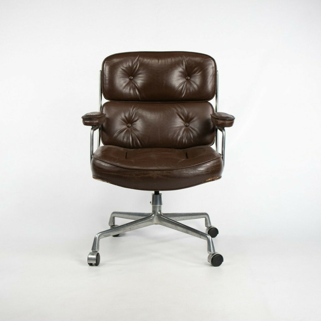 SOLD 1989 Herman Miller Eames Time Life Executive Desk Chair in Brown Leather 5 Available