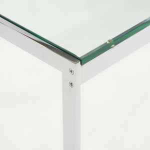 SOLD Geiger Metal Series Coffee Table, Chromed Steel and Glass Top 48" x 24"