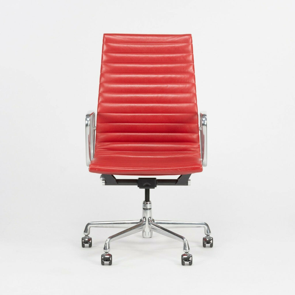 SOLD Herman Miller Eames Aluminum Group Executive Desk Chair in Red Edelman Leather