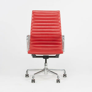 SOLD Herman Miller Eames Aluminum Group Executive Desk Chair in Red Edelman Leather