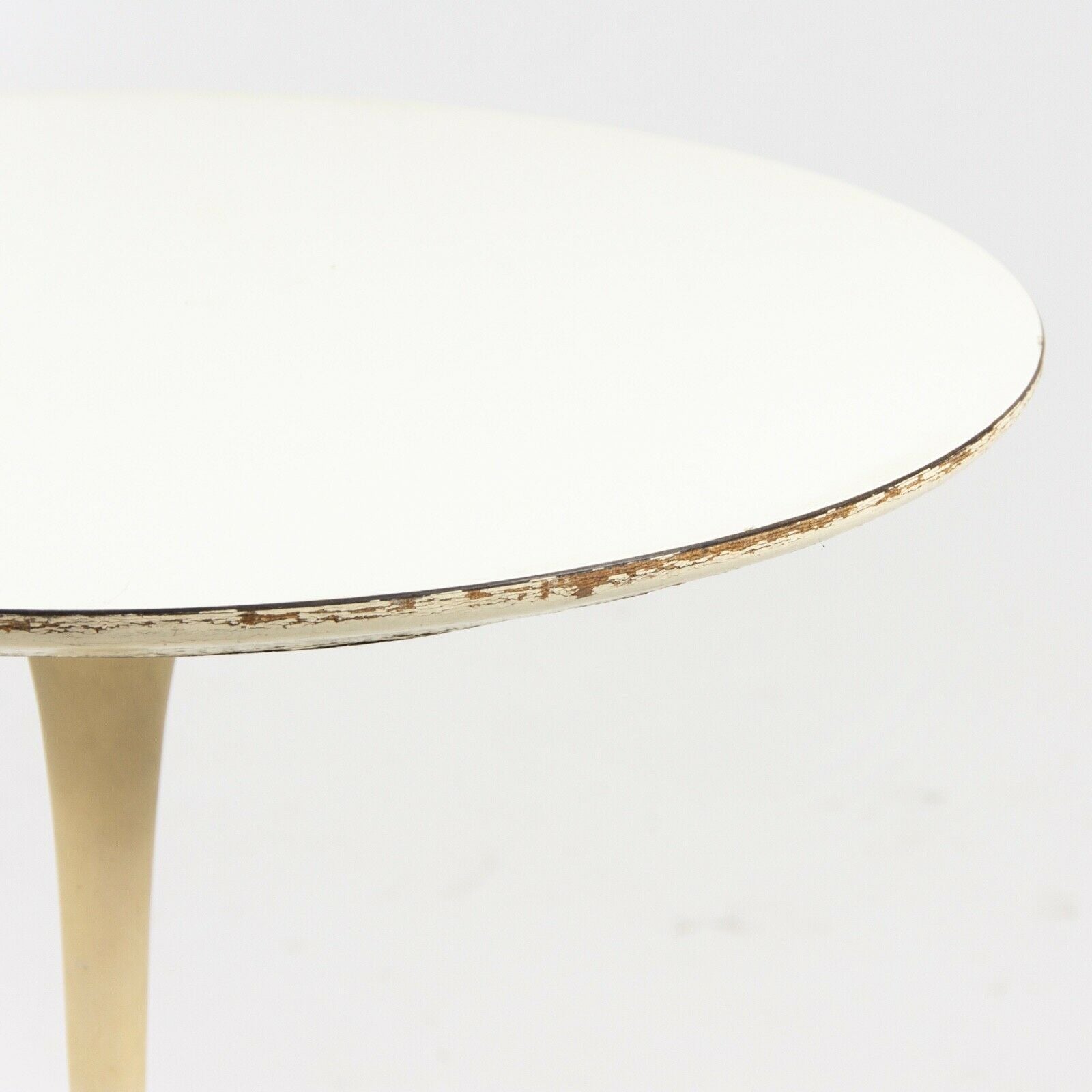 SOLD 1960s Vintage Eero Saarinen For Knoll 20 Inch Tulip Side Table White Laminate