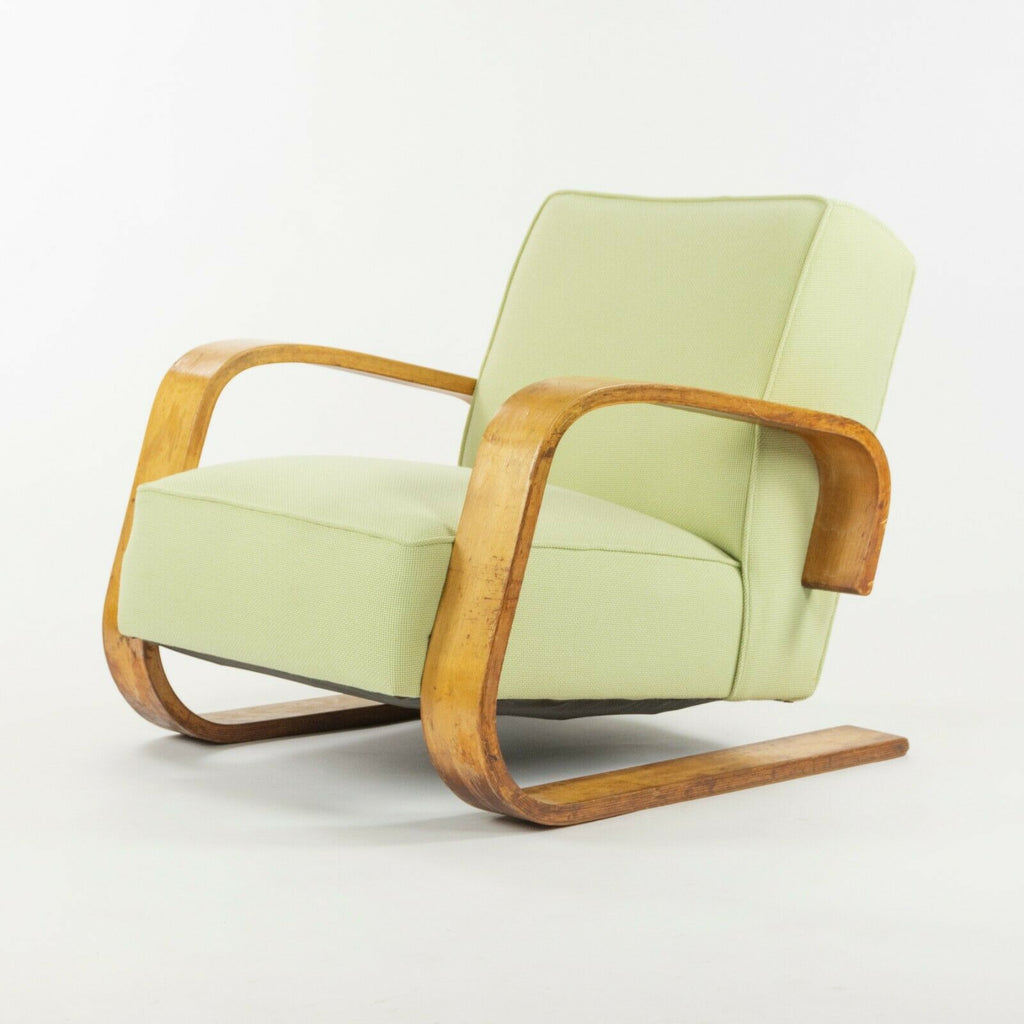 SOLD 1940s Alvar Aalto 37 400 Tank Cantilever Birch Lounge Chair by Artek in Finland