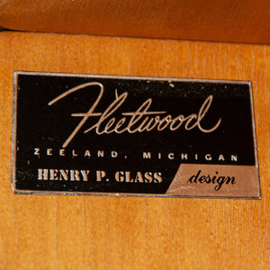 1956 Henry P. Glass for Fleetwood of Zeeland Michigan Armoire Cabinet Chest