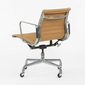 SOLD Herman Miller Eames Aluminum Group Management Desk Chair Tan Leather