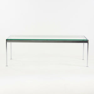 SOLD Geiger Metal Series Coffee Table, Chromed Steel and Glass Top 48" x 24"