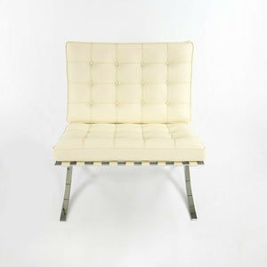 2021 Mies Van Der Rohe for Knoll Barcelona Lounge Chair in Ivory / Creme Leather