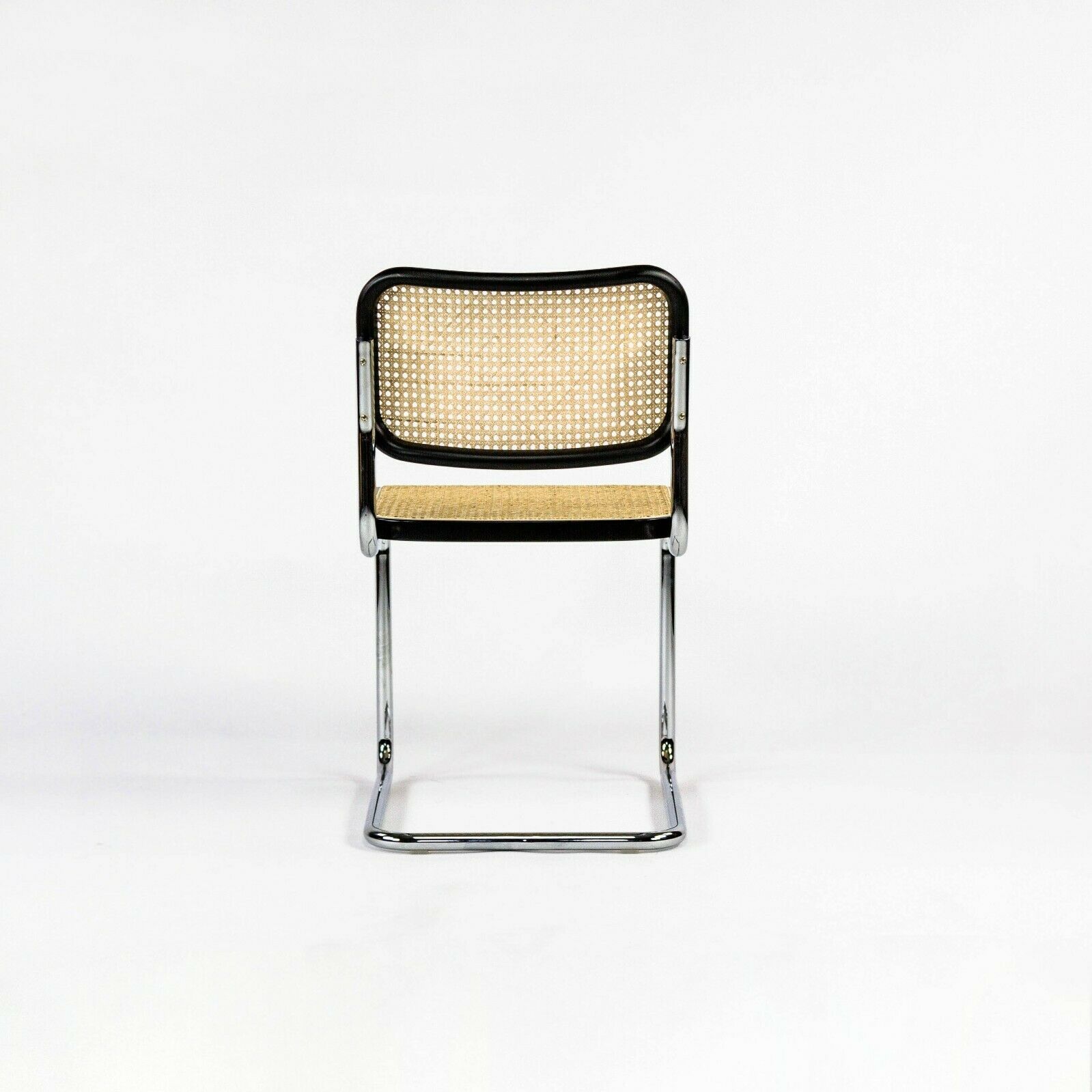SOLD 2021 Pair of Marcel Breuer for Knoll Ebonized Beech Cesca Armless Dining Chairs