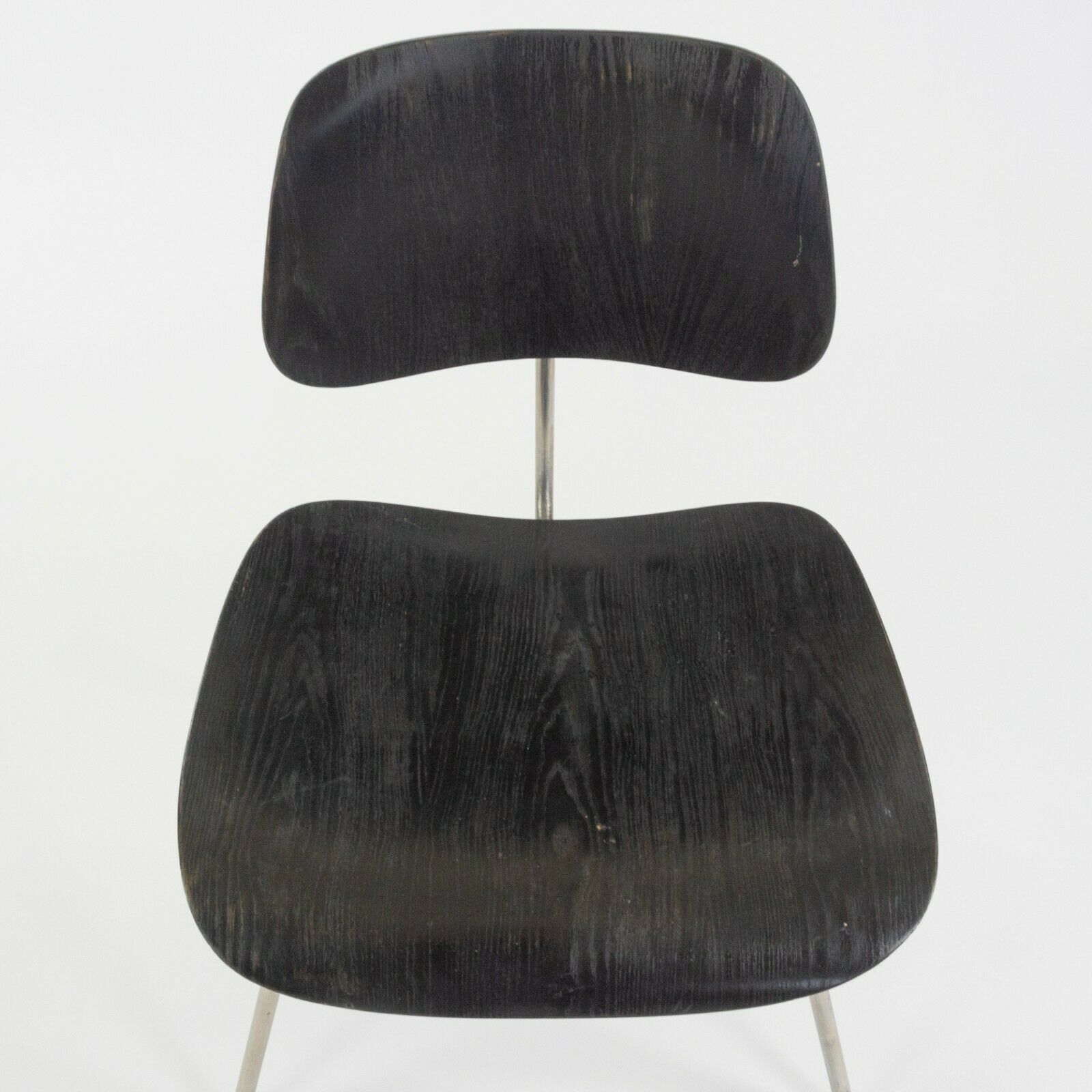 SOLD 1955 Vintage Ebonized Eames for Herman Miller DCM Side Dining Chair with Metal Legs