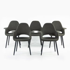 2010s Charles Eames & Eero Saarinen Organic Chairs by Vitra in Dark Gray Fabric