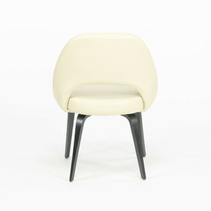 Eero Saarinen Knoll 2020 Executive Side Chair with Wood Legs & Ivory Leather 1x Available