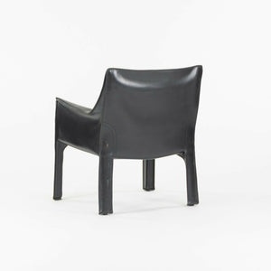 SOLD 2000s Pair of Mario Bellini Cab Lounge Chairs by Cassina of Italy in Black Leather