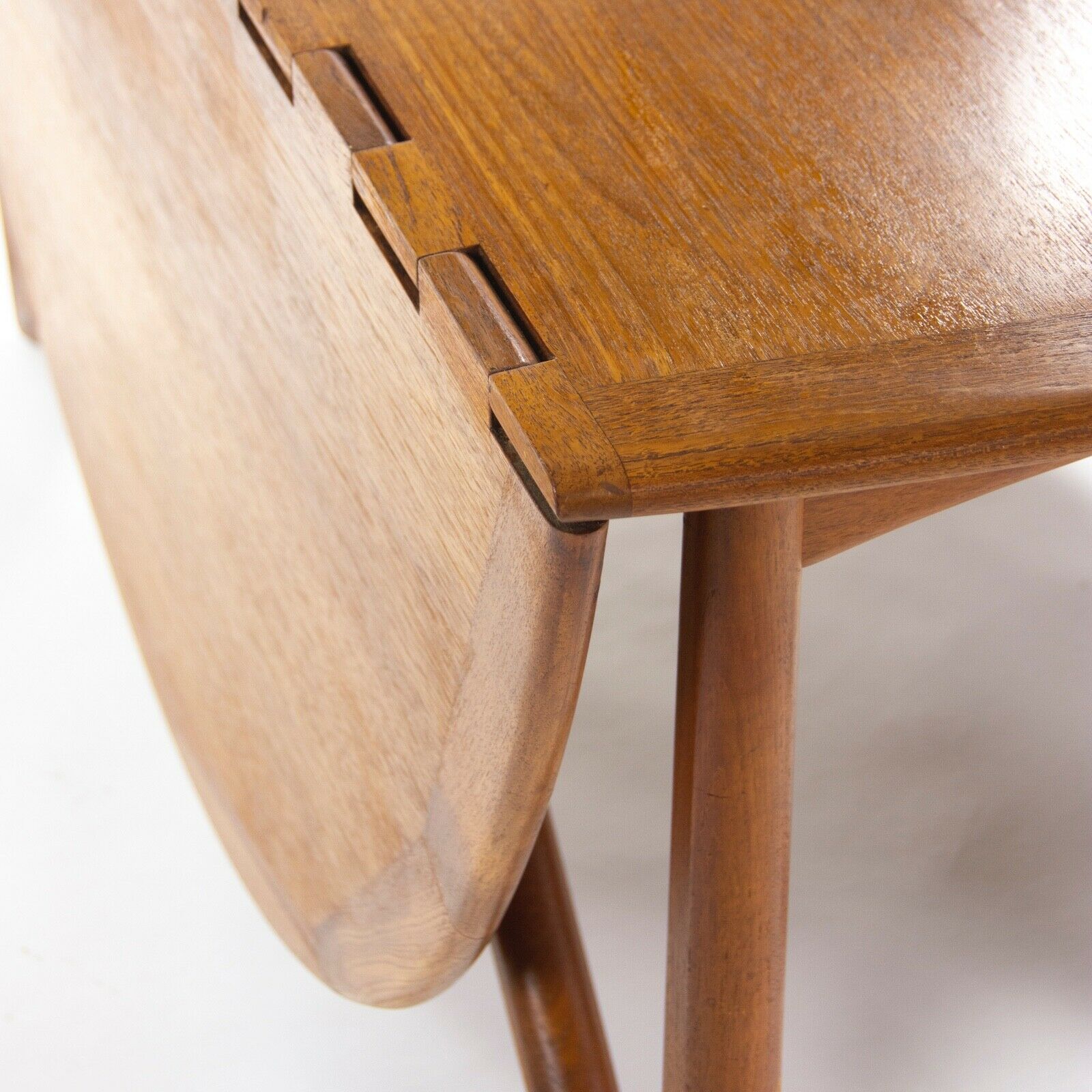 SOLD 1960s Niels Koefoeds Hornslet Kurt Ostervig Teak Oval Drop Leaf Dining Table