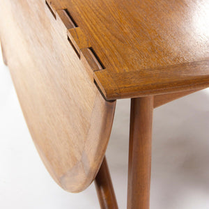 SOLD 1960s Niels Koefoeds Hornslet Kurt Ostervig Teak Oval Drop Leaf Dining Table