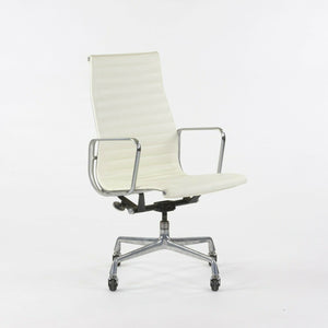 SOLD Herman Miller Eames Aluminum Group Executive High Back Desk Chair White Leather