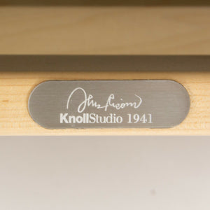 SOLD 2021 Jens Risom for Knoll Lounge Chair with Arms in Maple Frame & Khaki Webbing