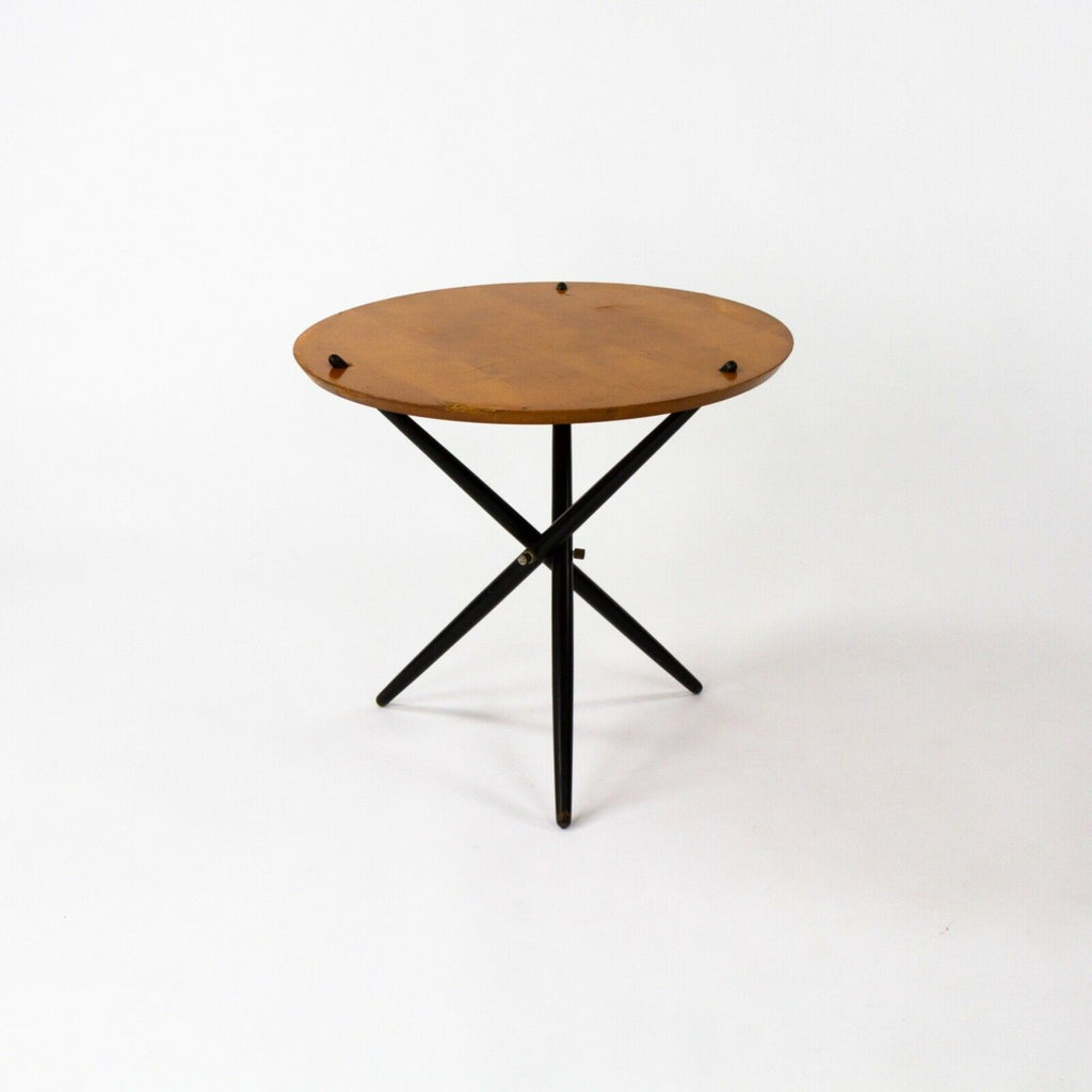 SOLD 1951 Hans Bellman Small Tripod Table for Knoll Associates No 103 with 24 in Top