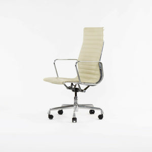 SOLD 2007 Eames Herman Miller Aluminum Group Executive Desk Chair in Ivory Leather
