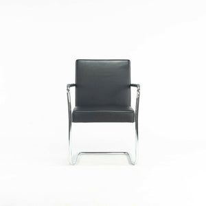 2010s Walter Knoll George Cantilever Stacking Chairs designed by EOOS in Black Leather