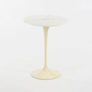 SOLD 1960s Eero Saarinen for Knoll 16 Inch Tulip Side End Table with White Marble Top