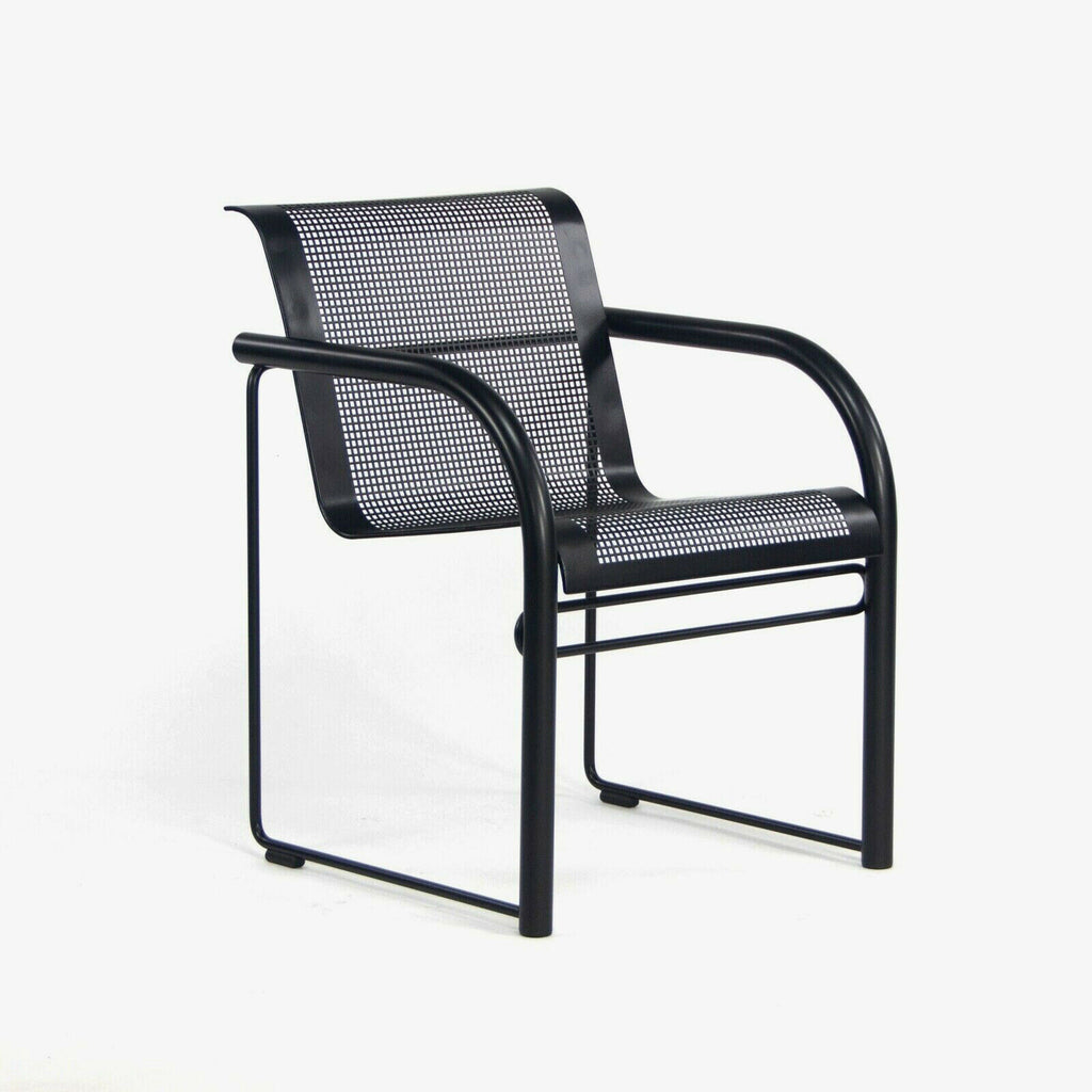 1980 Richard Schultz for Knoll Prototype Flat Matte Black Outdoor Dining Armchair