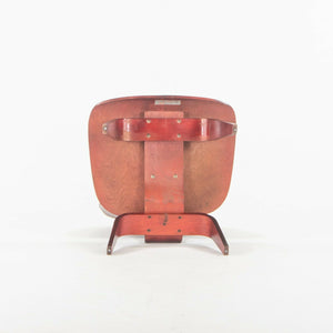 SOLD 1954 Herman Miller Eames LCW Lounge Chair Wood Refinished Red Aniline with Label