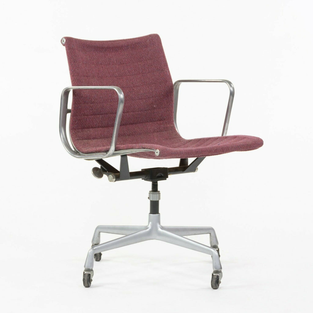 SOLD 1977 Herman Miller Eames Aluminum Group Fabric Management Desk Chair Red Fabric