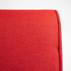 SOLD 1970s Herman Miller Eames Sofa Compact with New Red Knoll Textiles Upholstery