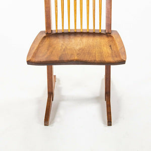 SOLD 1964 Original George Nakashima Conoid Dining / Side Chair in PA Black Walnut