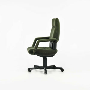 SOLD 1997 Mario Bellini Vitra Figura Post Modern High Back Desk Chair in Green Fabric