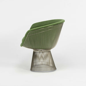 SOLD 2020 Warren Platner for Knoll International Green Chenille Fabric Lounge Chair